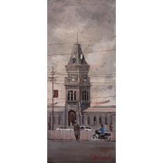 Abdul Hameed, 12 x 30 inch, Acrylic on Canvas, Cityscape Painting, AC-ADHD-182